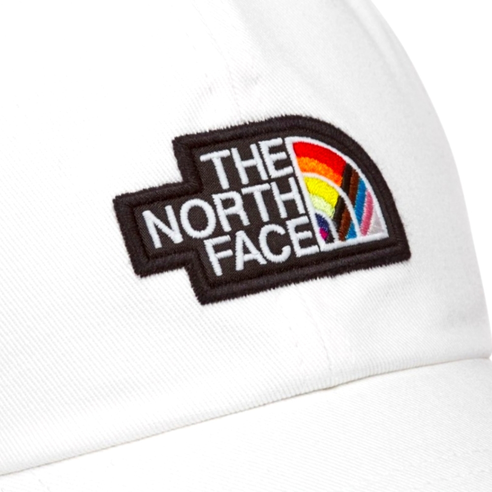 The North Face Rainbow Gay Pride Flag Logo Baseball Cap White - Picture 4 of 4